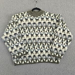 Vintage Kitty Hawk Sweater Womens Large Geometric Crew‎ Neck Pullover